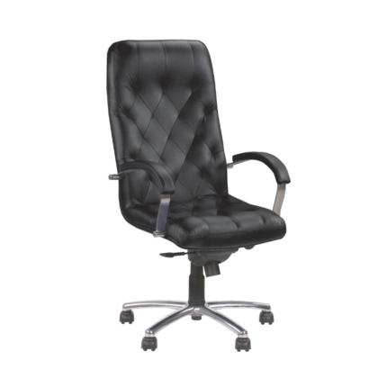 Scaun directorial Cuba, piele naturala, negru