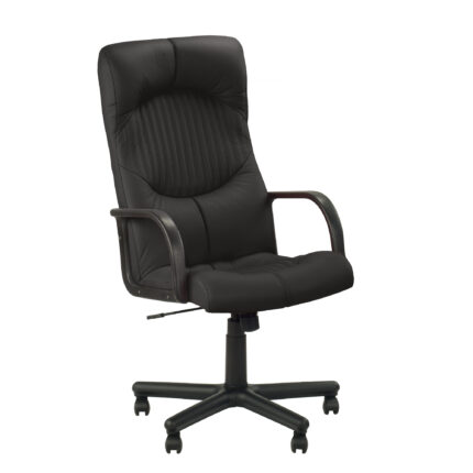 Scaun directorial Germes, piele ecologica, negru